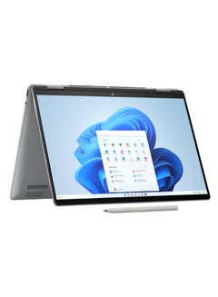 اشتري Envy x360 Convertible 2-In-1 Laptop With 14-Inch Display,Core Ultra 7-155H Processor/16GB RAM/1TB SSD/Intel Arc Graphics/Windows 11 Home English/Arabic Meteor Silver في السعودية