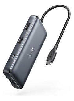 اشتري موزع USB-C 553، قاعدة توصيل USB C 8 في 1، محول HDMI USB C إلى USB بدقة 4K، موزع USB Ethernet بسرعة 1 جيجابت في الثانية، توصيل طاقة 100 وات، قارئ بطاقات SD لأجهزة MacBook Pro وXPS والمزيد في السعودية