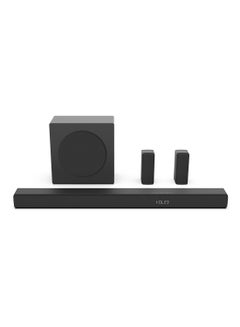 اشتري 5.1 Channel Soundbar With 6.5-inch Wireless Subwoofer, 540W Max Audio Power, 5.3 Wireless Bluetooth, Powered By DTS Virtual:X, Ezplay,Tvmode, HDMI ARC/Optical/AUX/USB HS5100 Black في الامارات