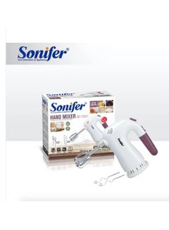 Buy Sonifer SF-7001 Hand Mixer with 5 Speeds Control 220-240V, 50HZ, 200W 200 W SF-7001 white in Egypt