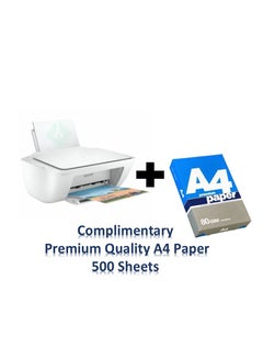 Buy Deskjet 2320 All-In-One Printer & Usb Plug, Compact Printer To Print, Scan & Copy - 7WN42B White with Premium A4 500 Sheets White in Saudi Arabia