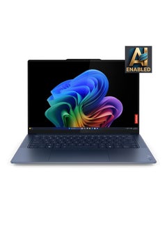 Buy Yoga Slim7 Laptop With CopilotAI 14.5-Inch OLED Touch Display, Snapdragon X Elite X1E-78-100 with Hexagon NPU Processor/32GB RAM/1TB SSD/Intel UHD Graphics/Windows 11 English/Arabic Cosmic Blue in UAE