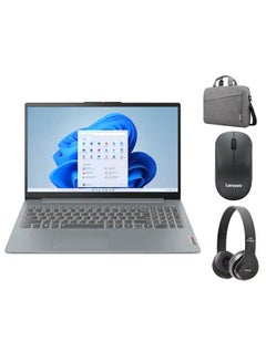 Buy IdeaPad Slim 3 15IRH8 With 15.6 Full HD Display, Intel Core i7-13620H Processor/16GB /512GB SSD/Intel UHD Graphics/Windows 11 Home With Lenovo Bag+ Mouse+Headphone English/Arabic Arctic Grey in UAE