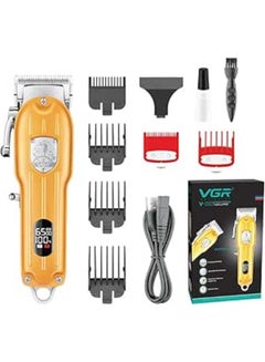 اشتري V-092 Hair Clippers for Men Trimmer for Men Hair Trimmer Beard Trimmer Barber Hair Cut Grooming Kit Machine Professional Rechargeable Cordless Quiet, Silver في مصر