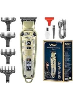 اشتري V-901 Premium Metal Body Hair Clipper, LED Display, Metal Blade, Adjustable Taper Lever, 4 Guide Combs, 240 Minutes Runtime في مصر