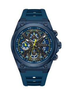 اشتري Men's Sonic Blue & Black Dial Blue Silicone Strap Gents Chronograph Watch With Stainless Steel Case في الامارات