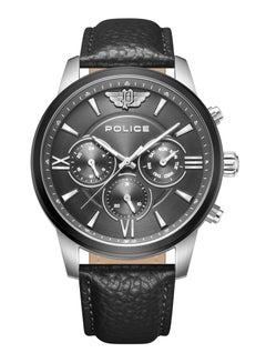 Buy Men's Avondale Li Cool Grey Dial with Black Genuine Leather Chronograph Watch in UAE