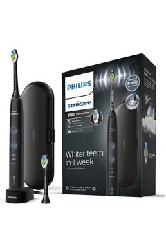 Buy Sonicare ProtectiveClean 5100 Electric Toothbrush, With Travel Case, 3 x Cleaning Modes & 2 x Whitening Brush Head, (UK 2-pin Bathroom Plug) - HX6850/47 Black in UAE