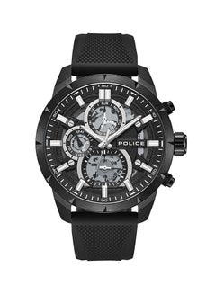 اشتري Men's Neist Matt Black Dial Black Silicone Strap Gents Chronograph Watch With Stainless Steel Case في الامارات