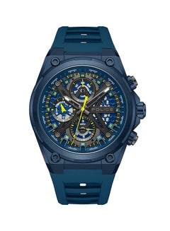 اشتري Men's Sonic Blue & Black Dial Blue Silicone Strap Gents Chronograph Watch With Stainless Steel Case في الامارات