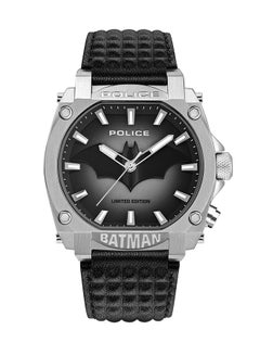 Buy Men's Limited Edition Forever Batman Stainless Steel Case & Black Genuine Leather Strap Men's Watch in UAE