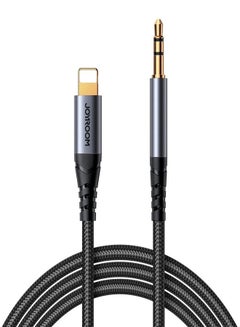 اشتري JOYROOM STEREO AUDIO CABLE AUX 3.5 MM MINI JACK - LIGHTNING FOR IPHONE IPAD 1.2 M BLACK (SY-A06) black في مصر