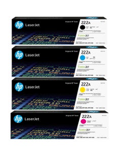 Buy Original Toner Cartridge 222A  [ W2220A/W2221A/W2222A/W2223A] For  Use With LaserJet Pro 3203, 3288, MFP 3303, MFP 3388 Printer Series Black/Cyan/Yellow/Magenta in Saudi Arabia