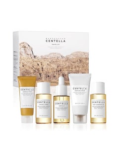 Buy Madagascar Centella Travel Kit, Basic Skincare Box, Compact Size, Soothing Calming Yellow/White in UAE