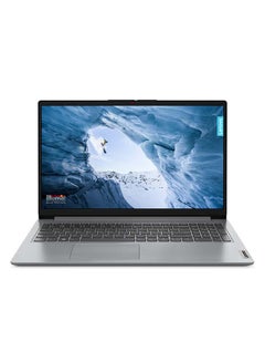 Buy IdeaPad 1 15IAU7 Laptop With 15.6-Inch FHD Display, Core i5-1235U Processor/8GB RAM/512GB SSD/Intel Iris Xe Graphics/Windows 11 Pro English/Arabic Cloud Grey in Saudi Arabia