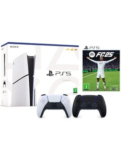 Buy PlayStation 5 Slim Disc Console With Extra Controller - Black And EA FC 25 KSA Version in Saudi Arabia