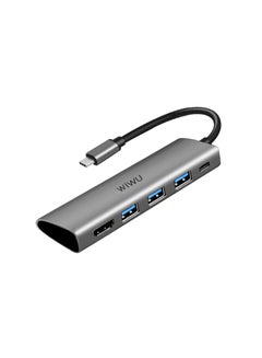 Buy Alpha 5 In 1 USB-C Hub A531H Gray in UAE