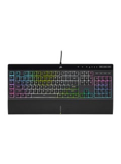 Buy Corsair K55 RGB PRO XT - Dynamic Per-Key RGB Backlighting - Six Macro Keys with Elgato Stream Deck Software Integration - IP42 Dust and Spill-Resistant - Detachable Palm Rest - Media and Volume Keys in UAE