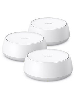 Buy Deco BE25 BE3600 Whole Home Mesh WiFi 7 System, 688 Mbps at 2.4 GHz + 2882 Mbps at 5 GHz, 2 × 2.5 Gigabit Ports, Deco App, HomeShield, AI Mesh, MLO, Alexa and Google Assistant Supported, a Pack Of 3 White in UAE