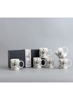 اشتري Neoflam Porslain  Tea Mug Set 6Pc  Made Of Porcelain With Assorted Color Decorated Design Assorted Color Decorated في مصر