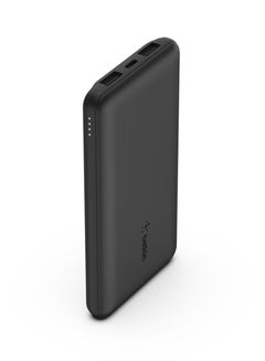 Buy 10000 mAh BoostCharge 3-Port 10K Power Bank With USB-C 15W, Dual USB-A, 15cm USB-A to USB-C Cable, Space Grey in Saudi Arabia