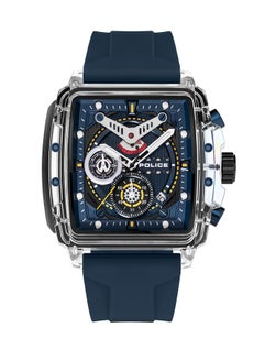 Buy Men's Clout Blue Dial Blue Silicone Strap Gents Chronograph Watch With Nylon Fiber Case in UAE