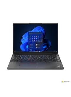 Buy ThinkPad E16 Laptop With 16-Inch (1920x1200) Display, Core Ultra 7-155H Processor/16GB RAM/512GB SSD/Intel Iris XE Graphics/DOS (Without Windows)/ English/Arabic Black in Saudi Arabia