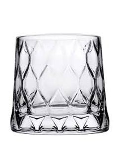 اشتري Leafy Old Fashion Glass Set 4 Pcs Clear في مصر