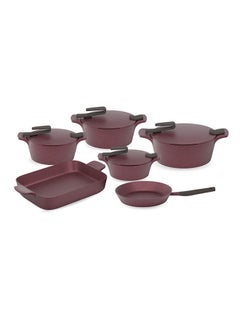 اشتري 10 Piece Cookware Set Artisan Burgandy في مصر