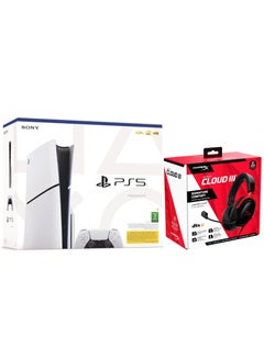 Buy PlayStation 5 Slim Disc Console With HyperX Cloud III Headset - KSA Version in Saudi Arabia