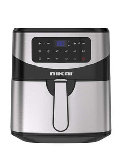 اشتري Nikai 7 Liter Air Fryer,  Digital Panel Control, 1600-1800 Watts, Non-Stick Coated Pan, DishWasher Safe, 60 min. Timer, NAF779D Black & Silver 7 L 1800 W NAF779D Silver في السعودية