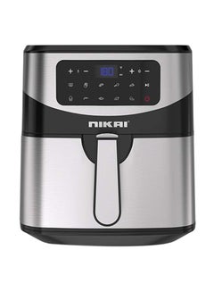 اشتري Nikai 7 Liter Air Fryer,  Digital Panel Control, 1600-1800 Watts, Non-Stick Coated Pan, DishWasher Safe, 60 min. Timer, NAF779D Black & Silver 7 L 1800 W NAF779D Silver في السعودية