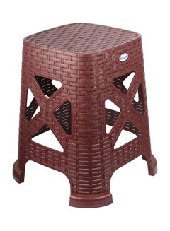 اشتري Esqube Plastic High Stool Square for Indoors and Outdoors Brick Red في الامارات