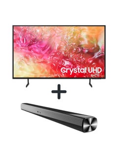 اشتري 50 Inch Crystal UHD 4K Smart TV with Tizen OS with 2.0 Channel 600 Watts Soundbar, Bluetooth, USB, FM Radio 50DU7000+TH-N322B Black في الامارات