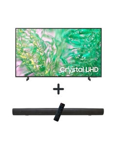 Buy 50 Inch Crystal UHD 4K Tizen OS Smart TV with 2.0 Channel Bluetooth Soundbar, 3D Surround Sound, Multiple Inputs, Adjustable Stand 50DU8000+TH-N322B Gray in UAE