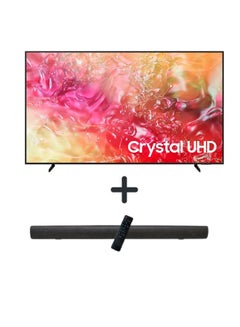 Buy 65 inch Crystal UHD 4K Tizen OS Smart TV and Dolby Atmos with 2.0 Channel 600 Watts Soundbar, Bluetooth, USB, FM Radio 65DU7000+TH-N322B Black in UAE