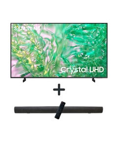 Buy 65 inch 4K Crystal UHD TV with Dynamic Crystal Color, 4K Upscaling, AirSlim Design, with 2.0 Channel 600 Watts Soundbar, Bluetooth, USB, FM Radio 65DU8000+TH-N322B Gray in UAE