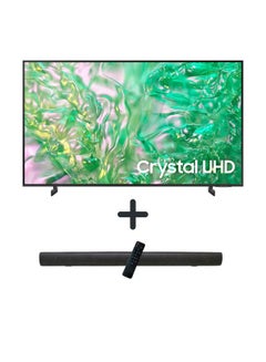 اشتري 75 inch Crystal UHD 4K Smart TV with Dynamic Crystal Color, Motion Xcelerator, with 2.0 Channel 600 Watts Soundbar, Bluetooth, USB, FM Radio 75DU8000+TH-N322B Gray في الامارات