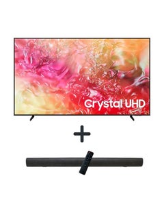 Buy 75 Inch Crystal UHD 4K Tizen OS Smart TV with 2.0 Channel 600 Watts Soundbar, Bluetooth, USB, FM Radio 75DU7000+TH-N322B Black in UAE