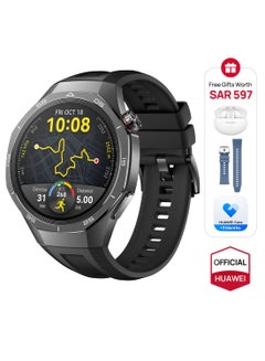 Buy WATCH GT 5 Pro 46mm Smartwatch, Sharp-Edged Design Watch, up to 14 Days Battery Life, Pro-level Sports, iOS and Android + FreeBuds 5i Earbuds + Strap + Extra 3 Months Warranty Black in Saudi Arabia