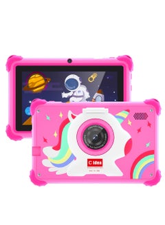 اشتري WiFi Kids Smart Tablet Shockproof Edges With Built-in Stand 7-inch Display Android Bluetooth Educational Kids Learning Games For Children Surprise Gifts في الامارات