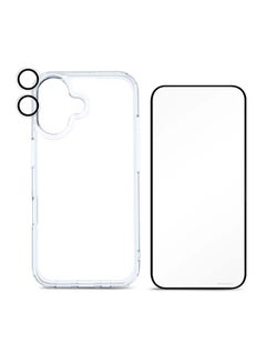 Buy 3-in-1 Combo (HD Screen Protector & Camera Lens & Clear Case) HD For iPhone 16 (iPhone 2024 6.1") Clear in Saudi Arabia