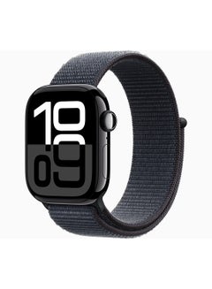 Buy Watch Series 10 GPS + Cellular 46mm Jet Black Aluminium Case With Ink Sport Loop in UAE