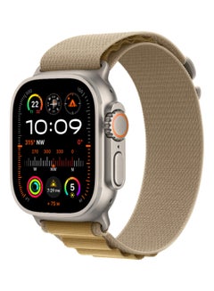 اشتري Watch Ultra 2 (2024) GPS + Cellular 49mm Natural Titanium Case With Tan Alpine Loop - Large في الامارات