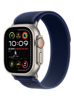 Buy Watch Ultra 2 (2024) GPS + Cellular 49mm Natural Titanium Case With Blue Trail Loop - S/M in UAE