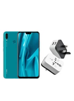 Buy Y9(2019) Dual SIM Sapphire Blue 6GB RAM 128GB 4G LTE+Free Gift 2-USB Travel Adapter in Saudi Arabia