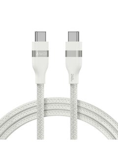 Buy USB C Cable, 240W 3 ft Upcycled-Braided USB C to USB C Cord, Type C Charger Fast Charging Cable for iPhone 15/15 Pro/15 Plus/15 Pro Max, MacBook Pro, iPad Pro, iPad Air 4, Galaxy S23 White in Egypt