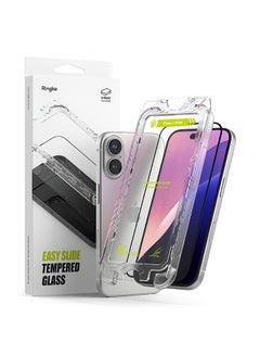 Buy Tempered Glass [Easy Slide] For iPhone 16 Plus/ iPhone 15 Plus Screen Protector, Case Friendly Shatterproof Premium 9H Hardness, Anti-Scratch- 2 Pack, W Installation Jig in Egypt