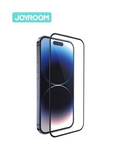 اشتري iPhone 16 15 Screen Protector 6.1-Inch 2.5D Full Screen with Black Edge, Easy Installation Frame, Military-Grade Protection, Scratch Resistant, Anti-Fingerprint, Bubble Free Clear/Black في مصر