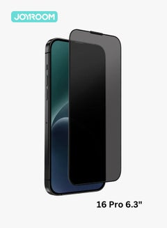 Buy iPhone 16 Pro Privacy Screen Protector 6.3" Inch Face ID Supported Easy Installation Anti-Spy & Privacy Protection Anti-Fingerprint & Bubble Free, Case Friendly Tempered Glass Black in Egypt